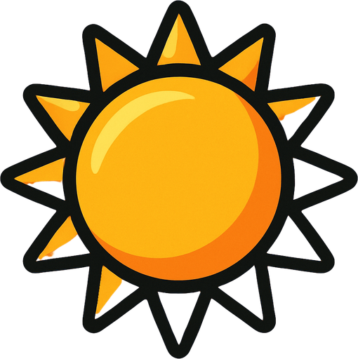 sun.
In-Game asset.  2d.  High contrast.  No shadows