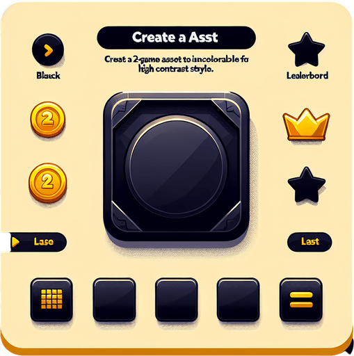 button leaderboards.
Single Game Texture. In-Game asset. 2d. Blank background. High contrast. No shadows.