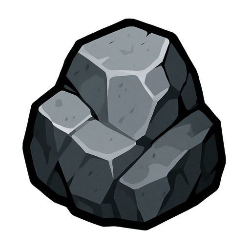 stone 2d no background.
In-Game asset.  2d.  High contrast.  No shadows