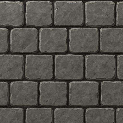 Por favor haz la textura de piedras cuadradas desde arriba, las piedras color plomo