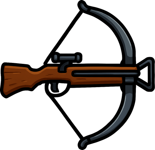 Crossbow rotated 90 degrees.
In-Game asset.  2d.  High contrast.  No shadows