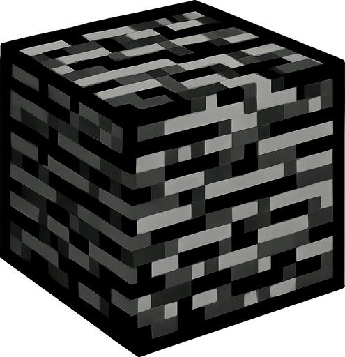 bedrock.
In-Game asset.  2d.  High contrast.  No shadows