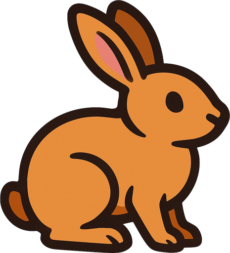 Rabbit.
In-Game asset.  2d.  High contrast.  No shadows