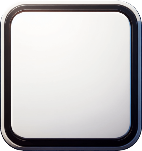 White rectangle, curved corners. Small black border. Simple, modern. Aspect ratio 1550 * 2500..
Single Game Texture. In-Game asset. 2d. Blank background. High contrast. No shadows.