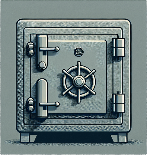 old safe png grey with four buttons on the side.
Single Game Texture. In-Game asset. 2d. Blank background. High contrast. No shadows.
