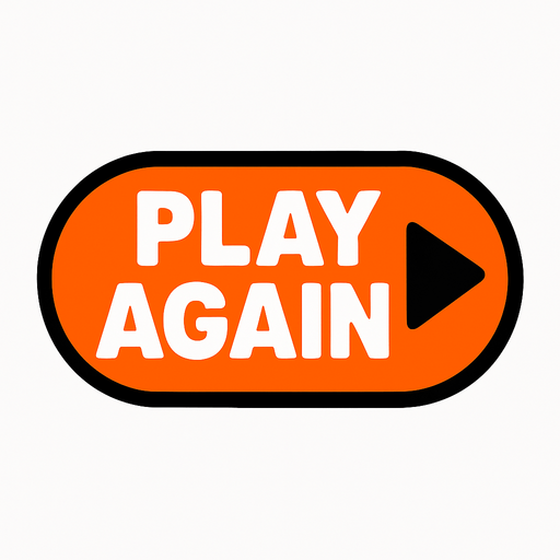 Play again button.
In-Game asset.  2d.  High contrast.  No shadows