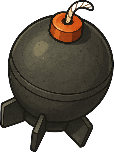 fat bullet bomb top view