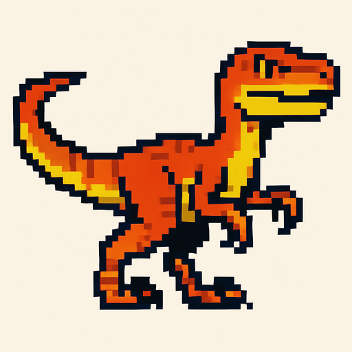Veliciraptor pixel.
In-Game asset.  2d.  High contrast.  No shadows