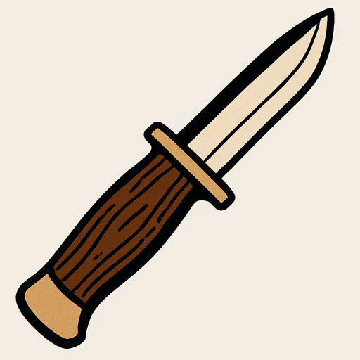 Mora knife classic.
In-Game asset.  2d.  High contrast.  No shadows