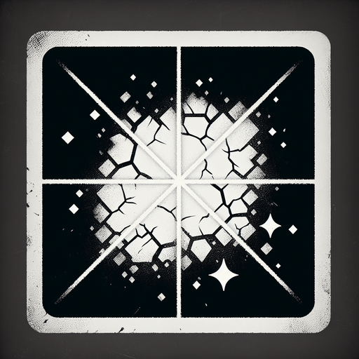 Design: A faded-out or cracked tile to indicate a miss.

Effect: A quick screen shake or particle effect when touched..
Single Game Texture.  In-Game asset.  2d.  Blank background.  High contrast.  No shadows