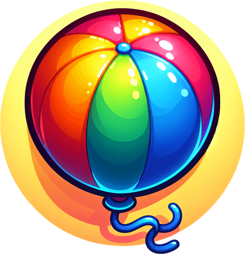 Balloon.
Single Game Texture. In-Game asset. 2d. Blank background. High contrast. No shadows.