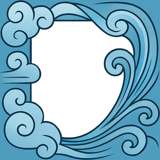 Un marco para una carta que represente al tipo aire