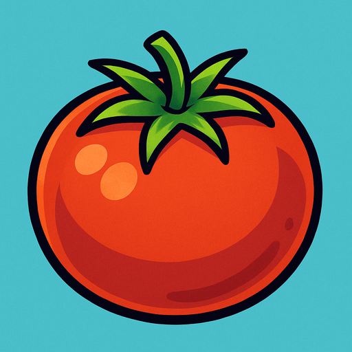 tomato.
In-Game asset.  2d.  High contrast.  No shadows