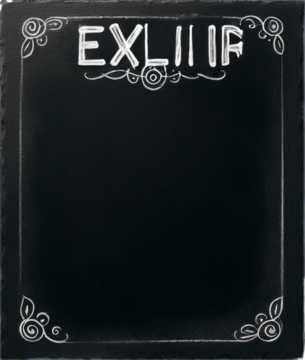 Write the Word "ELIXIR" in chalk