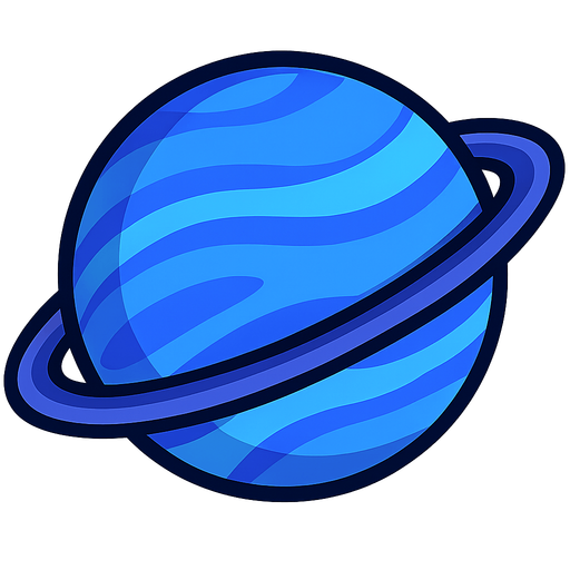 uranus planet.
In-Game asset.  2d.  High contrast.  No shadows