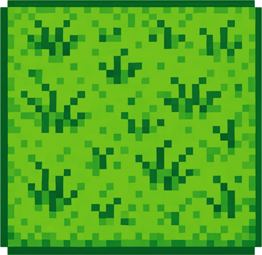 Grass tile 2d pixilated topdown.
In-Game asset.  2d.  High contrast.  No shadows