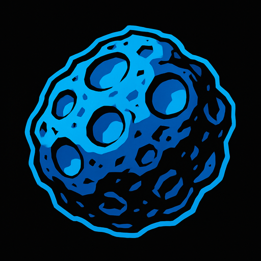 Astreroit cobalt.
In-Game asset.  2d.  High contrast.  No shadows