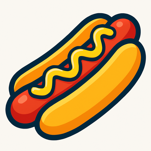 hot dog.
In-Game asset.  High contrast.  No shadows