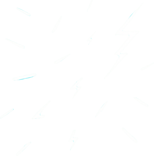 Tiny, electric-like sparks

```
- Shape: Small line/dash or tiny lightning bolt
- Color: Bright cyan (#00FFFF) or electric blue (#0088FF)
- Intensity: Very bright, almost overexposed look.
In-Game asset.  2d.  High contrast.  No shadows