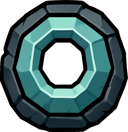 Pierre élémentaire vide.
In-Game asset.  2d.  High contrast.  No shadows