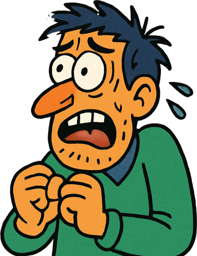 KORKAK BİR ADAM.
In-Game asset.  2d.  High contrast.  No shadows