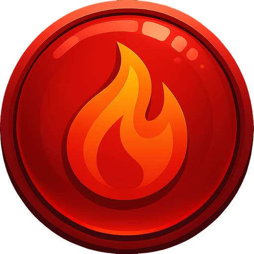 top kırmızı olsun içerisinde de aynı stilde bir alev yer alsın