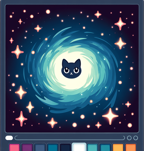 cat eye nebula, cartoon style.
Single Game Texture. In-Game asset. 2d. Blank background. High contrast. No shadows.