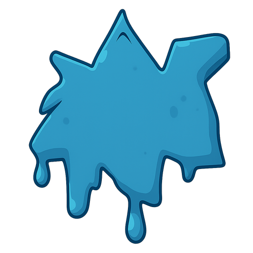 MAVİ BİR SÜMÜK. No background. Transparent background. Blank background. No shadows. 2d. In-Game asset. flat