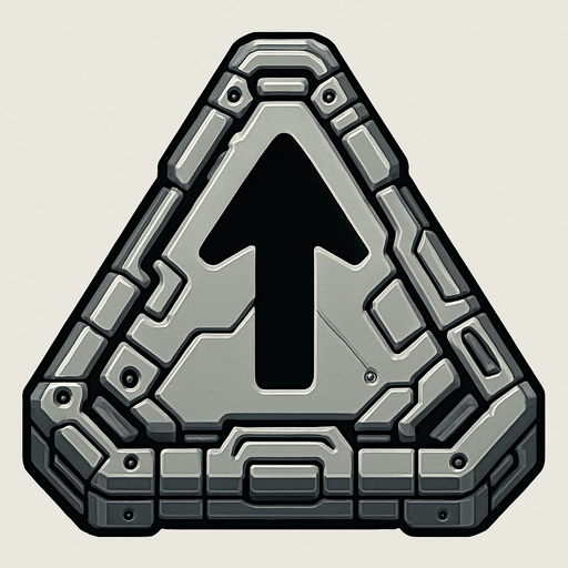 i want a try or peddle block image texute is robotic.
In-Game asset.  2d.  High contrast.  No shadows