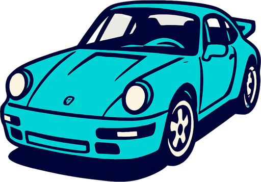 porsche.
In-Game asset.  2d.  High contrast.  No shadows