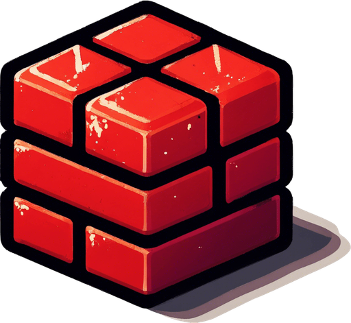 a silver brick block