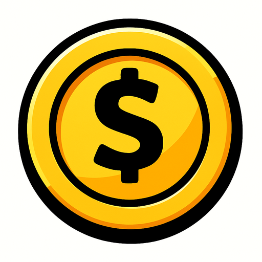 coin.
In-Game asset.  2d.  High contrast.  No shadows