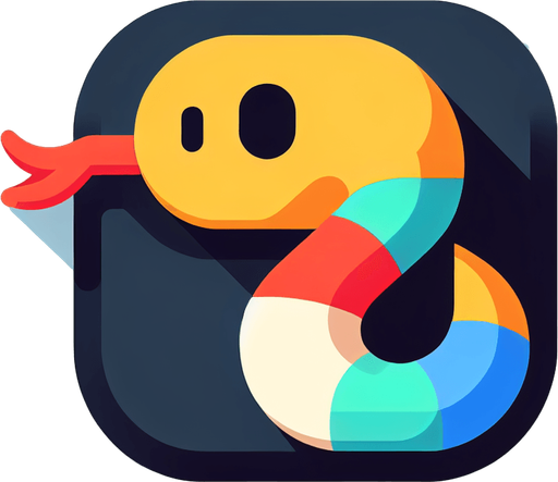 2d snake.
Single Game Texture. In-Game asset. 2d. Blank background. High contrast. No shadows.