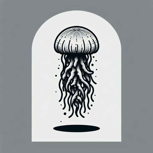 jelly fish.
Single Game Texture.  In-Game asset.  2d.  Blank background.  High contrast.  No shadows
