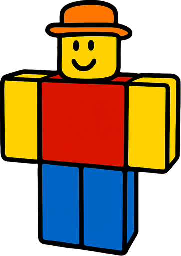 roblox player.
In-Game asset.  2d.  High contrast.  No shadows