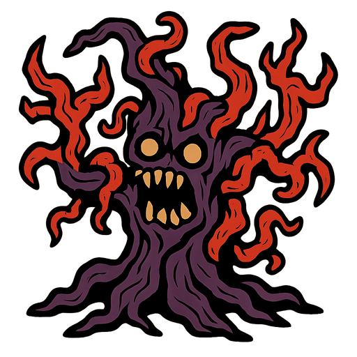 mutant tree.
In-Game asset.  2d.  High contrast.  No shadows