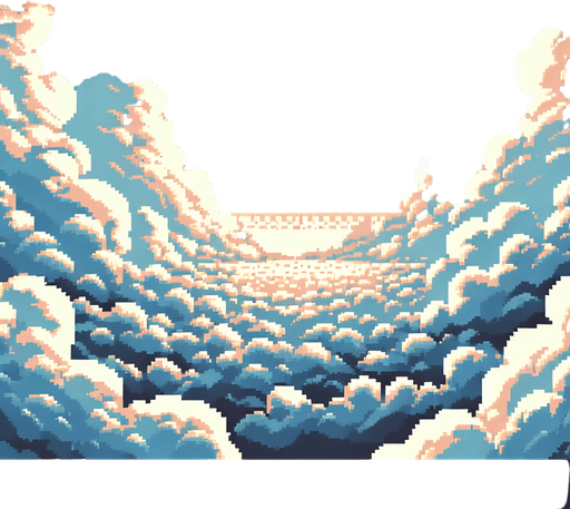 pixelated cloudy sky
Single Game Texture. In-Game background. 2d. High contrast. No shadows. 8 bit