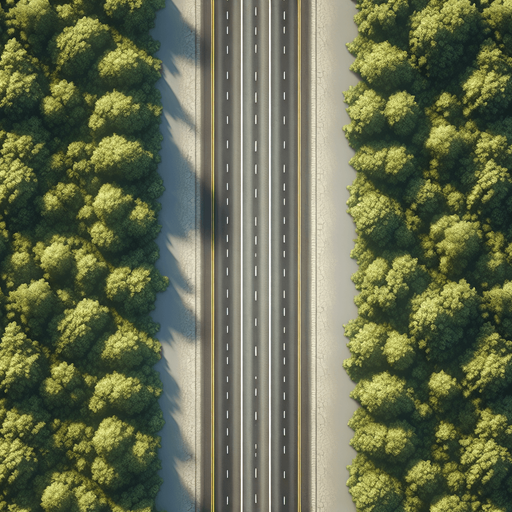 Top down road.
Single Game Texture.  In-Game asset.  High contrast.  No shadows