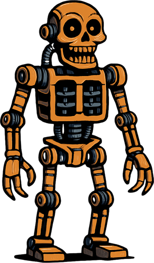 Endoesqueleto animatronico.
In-Game asset.  2d.  High contrast.  No shadows