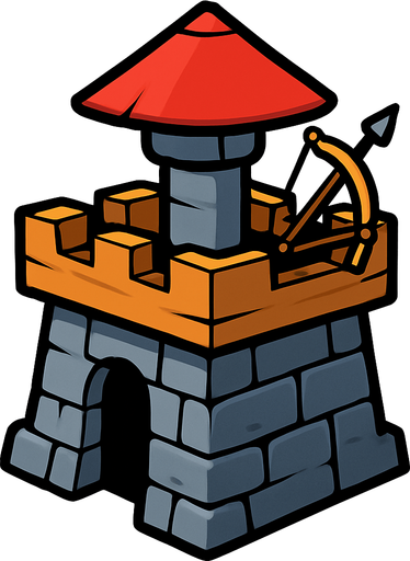 archerTower.
In-Game asset.  2d.  High contrast.  No shadows