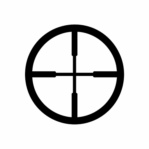 crosshair.
In-Game asset.  2d.  High contrast.  No shadows