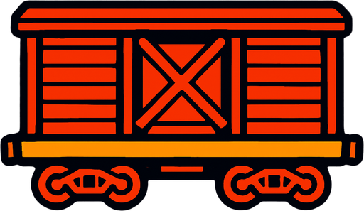 vagon.
In-Game asset.  2d.  High contrast.  No shadows