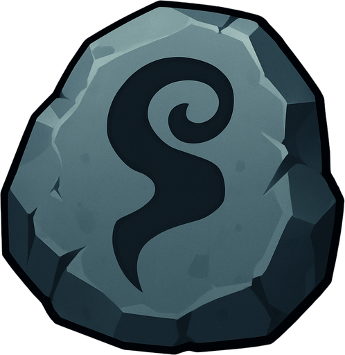 Pierre élément ombre.
In-Game asset.  2d.  High contrast.  No shadows