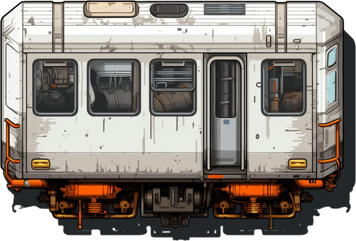 Single train car. Topdown view. Subway surfers. 2d.
Game Texture. In-Game asset. 2d. Pixelart. White background. Blank background. Low detail. High contrast.