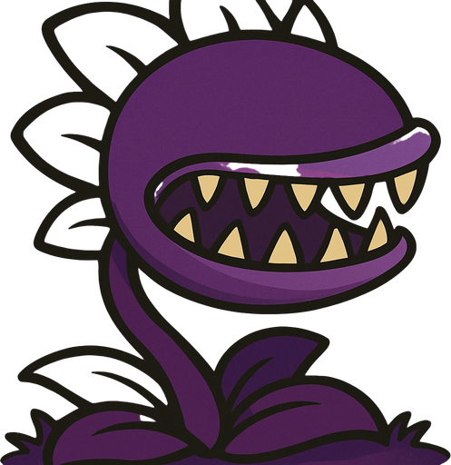 que sea morada y que no tenga  ojos