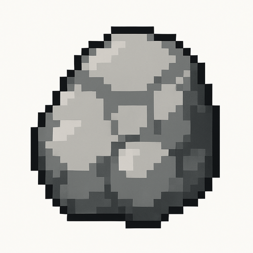 piedra de pixeles.
In-Game asset.  2d.  High contrast.  No shadows