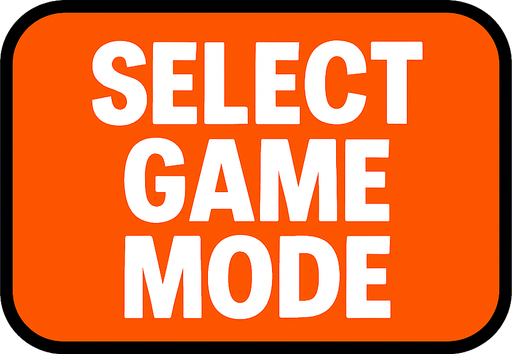 Select game mode button.
In-Game asset.  2d.  High contrast.  No shadows