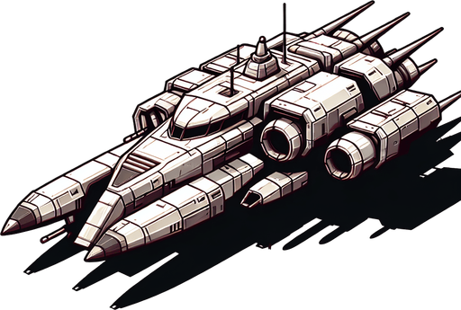 enemy dhip.
Single Game Texture.  In-Game asset.  2d.  Blank background.  High contrast.  No shadows