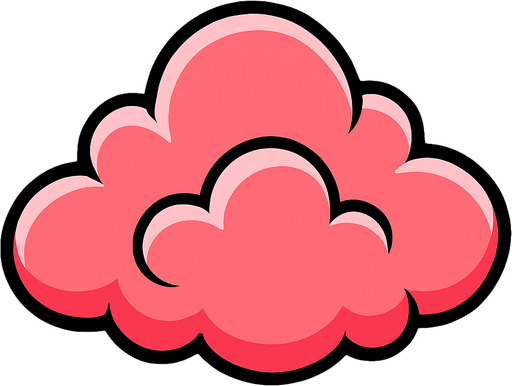 cloud pink.
In-Game asset.  2d.  High contrast.  No shadows