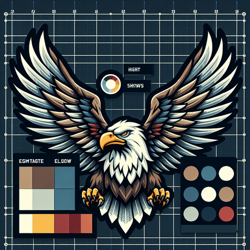 🦅.
Single Game Texture. In-Game asset. 2d. Blank background. High contrast. No shadows.
